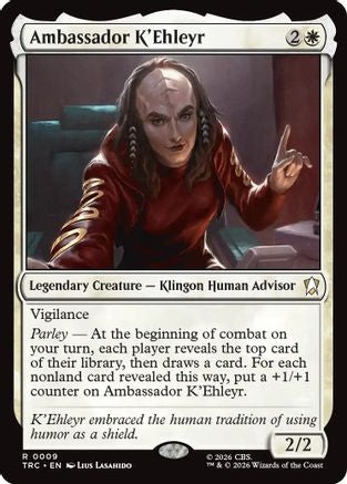 Magic: The Gathering Ambassador K'Ehleyr Surge Foil MTG single card, Commander: Star Trek TRC-009