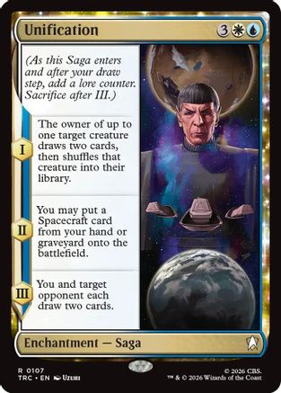 Magic: The Gathering Unification Surge Foil MTG single from Star Trek Commander, TRC-107 collectible card