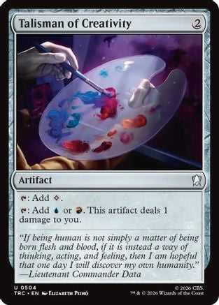 Talisman of Creativity Surge Foil MTG single from Magic: The Gathering Commander: Star Trek TRC-504 card