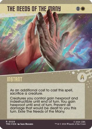 The Needs of the Many (Showcase) (Surge Foil)  [Foil]  (TRK-529) - [Star Trek]