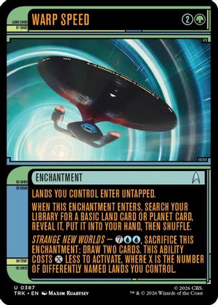 Warp Speed (Showcase)  [Foil]  (TRK-387) - [Star Trek]