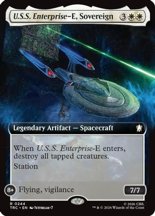 U.S.S. Enterprise-E, Sovereign (Extended Art)  (TRC-244) - [Commander: Star Trek]