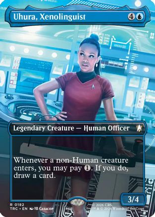Uhura, Xenolinguist (Borderless)  [Foil]  (TRC-182) - [Commander: Star Trek]