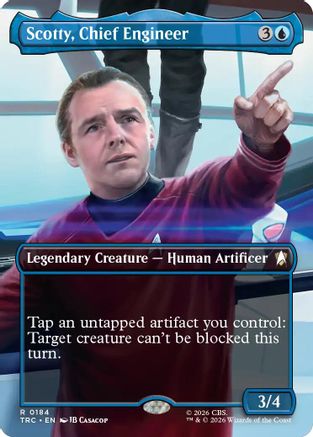Scotty, Chief Engineer (Borderless)  [Foil]  (TRC-184) - [Commander: Star Trek]