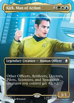 Kirk, Man of Action (Borderless)  [Foil]  (TRC-180) - [Commander: Star Trek]