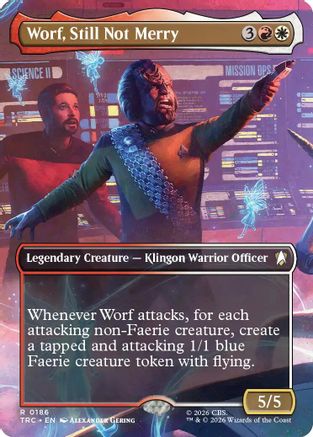 Worf, Still Not Merry (Borderless)  [Foil]  (TRC-186) - [Commander: Star Trek]