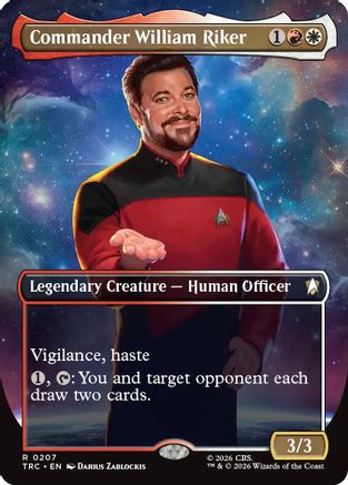 Commander William Riker (Borderless)  [Foil]  (TRC-207) - [Commander: Star Trek]
