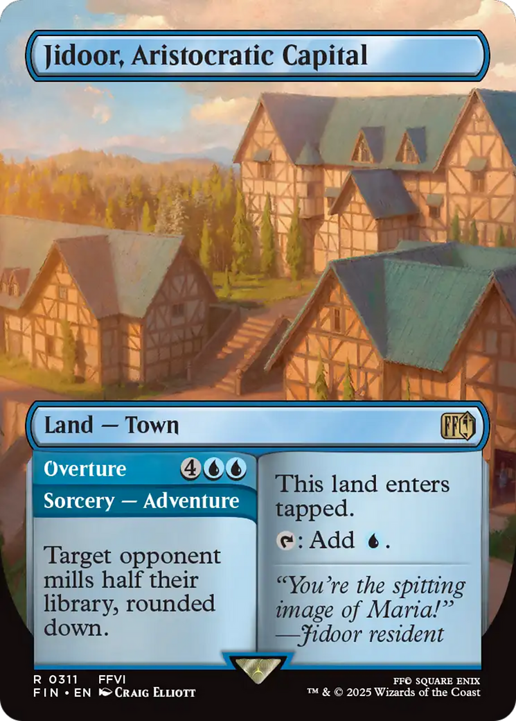 Jidoor, Aristocratic Capital // Overture  [Foil]  (FIN-311) - [FINAL FANTASY] (Borderless)