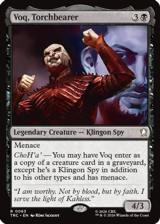 Voq Torchbearer TRC-063 MTG single from Magic: The Gathering Commander Star Trek series