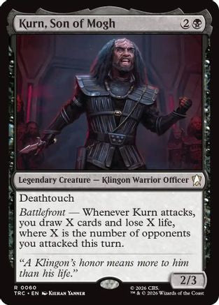 Magic: The Gathering Kurn, Son of Mogh Surge Foil MTG single card from Commander: Star Trek, TRC-060