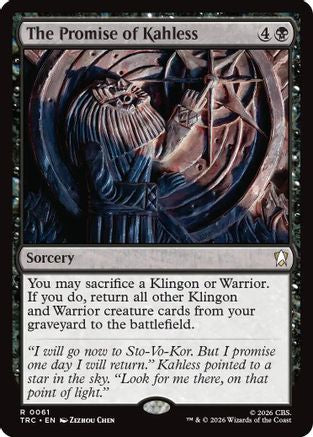 Magic: The Gathering The Promise of Kahless Surge foil MTG single card from Commander: Star Trek