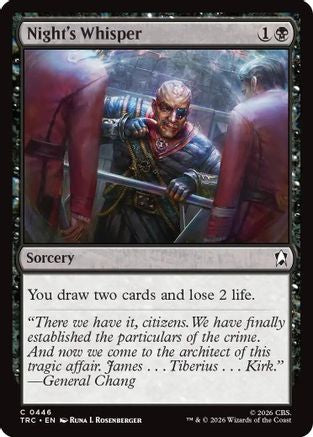 Night's Whisper Surge Foil MTG single from Magic: The Gathering Commander: Star Trek