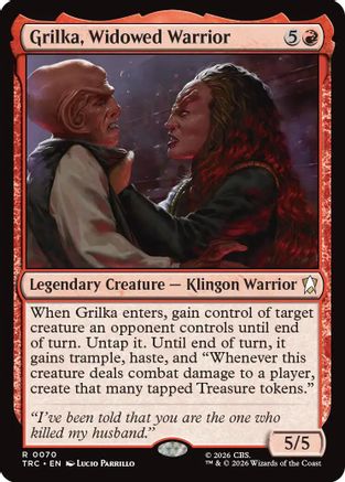 Grilka, Widowed Warrior (Surge Foil)  [Foil]  (TRC-070) - [Commander: Star Trek]