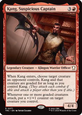 Kang, Suspicious Captain (Surge Foil)  [Foil]  (TRC-071) - [Commander: Star Trek]