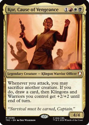 Kor, Cause of Vengeance  (TRC-096) - [Commander: Star Trek]