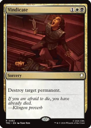 Vindicate MTG single from Commander: Star Trek, Magic: The Gathering trading card art