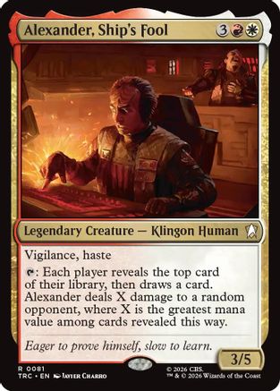 Alexander, Ship's Fool (Surge Foil)  [Foil]  (TRC-081) - [Commander: Star Trek]