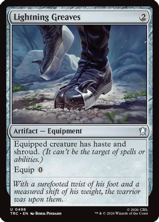 Magic: The Gathering Lightning Greaves MTG single from Commander: Star Trek, card image.
