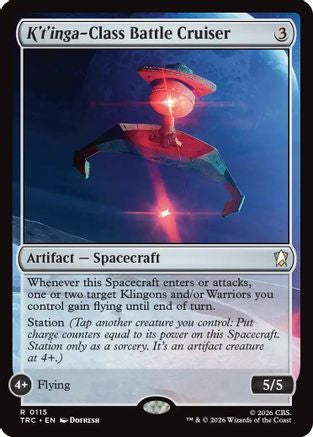 K't'inga-Class Battle Cruiser (Surge Foil)  [Foil]  (TRC-115) - [Commander: Star Trek]