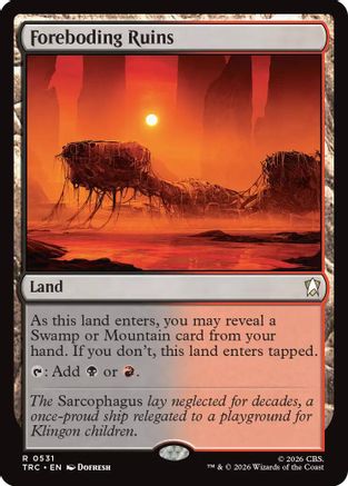 Foreboding Ruins (Surge Foil)  [Foil]  (TRC-531) - [Commander: Star Trek]