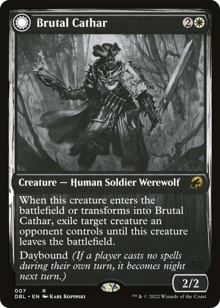 Brutal Cathar // Moonrage Brute [Innistrad: Double Feature] - Trinity Hobby