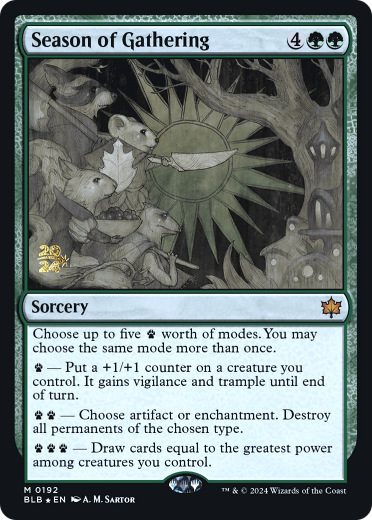 Season of Gathering [Bloomburrow Prerelease Promos] - Trinity Hobby