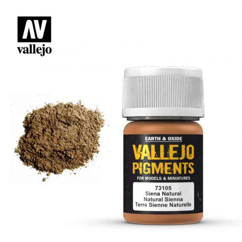 VALLEJO NATURAL SIENA 30ML PIGMENT - Trinity Hobby