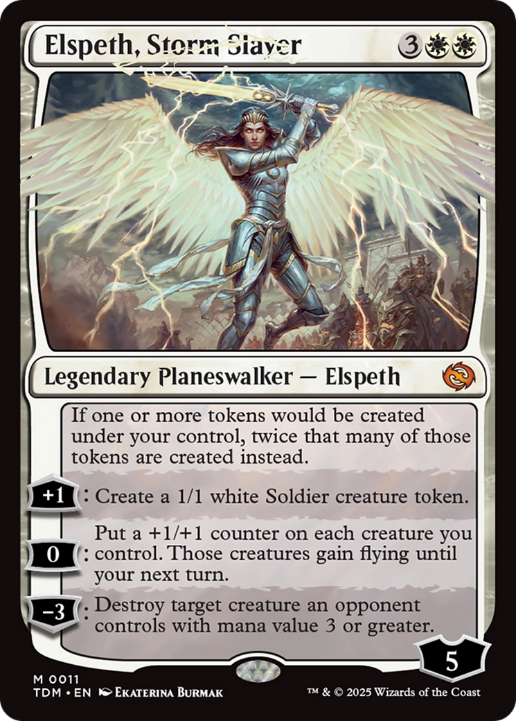 Elspeth, Storm Slayer  [Foil]  (TDM-011) - [Tarkir: Dragonstorm]