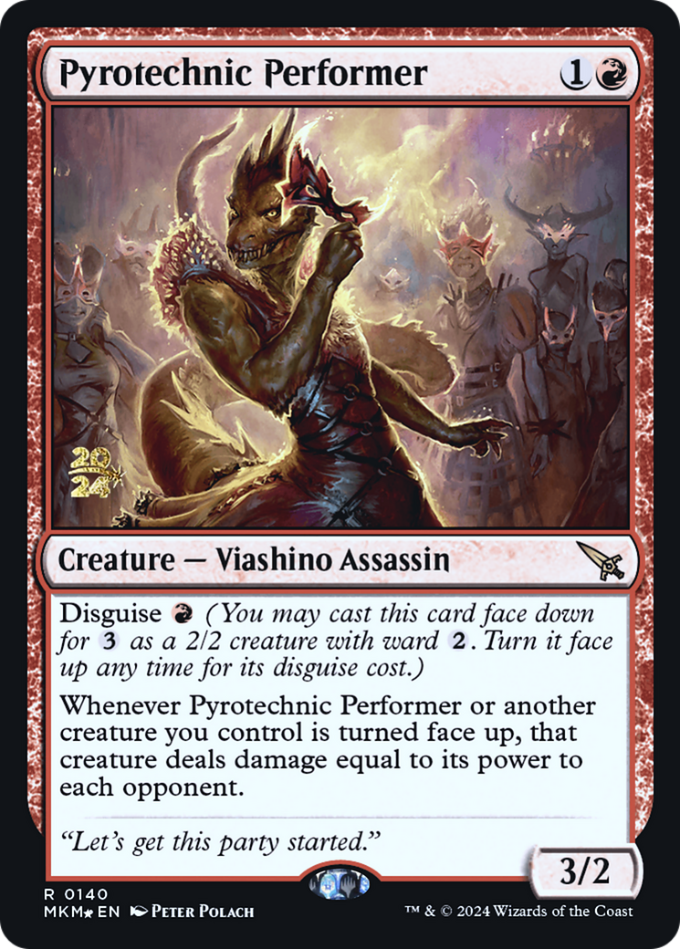 Pyrotechnic Performer [Murders at Karlov Manor Prerelease Promos] - Trinity Hobby