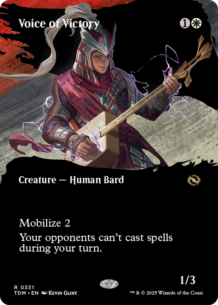 Voice of Victory  (TDM-331) - [Tarkir: Dragonstorm]: (Showcase) (Borderless) - Trinity Hobby