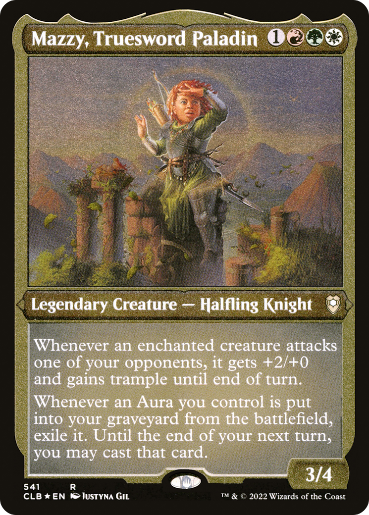 Mazzy, Truesword Paladin (Foil Etched)  [Foil]  (CLB-541) - [Commander Legends: Battle for Baldur's Gate]