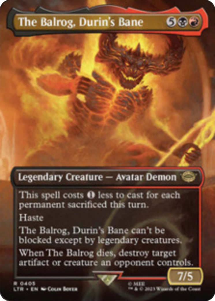 The Balrog, Durin's Bane (Borderless Alternate Art) [The Lord of the Rings: Tales of Middle-Earth] - Trinity Hobby