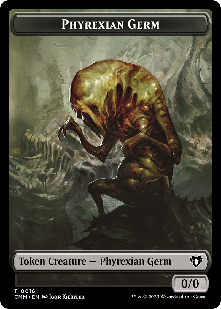 Elemental (0024) // Phyrexian Germ Double-Sided Token [Commander Masters Tokens] - Trinity Hobby