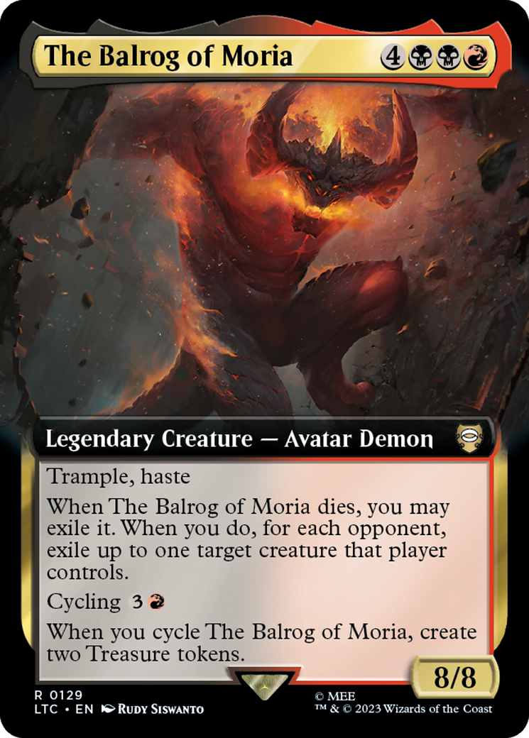 The Balrog of Moria (Extended Art) [The Lord of the Rings: Tales of Middle-Earth Commander] - Trinity Hobby