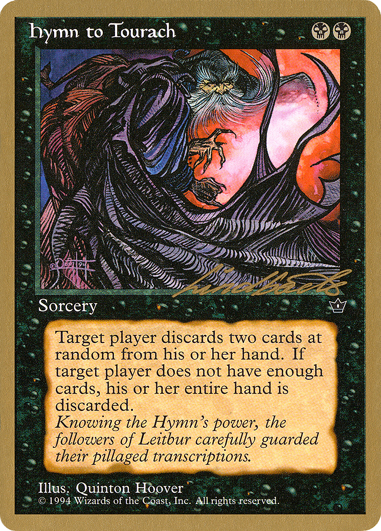 Hymne à Tourach (Cloak) (Leon Lindback) [Ensemble collector Pro Tour] 