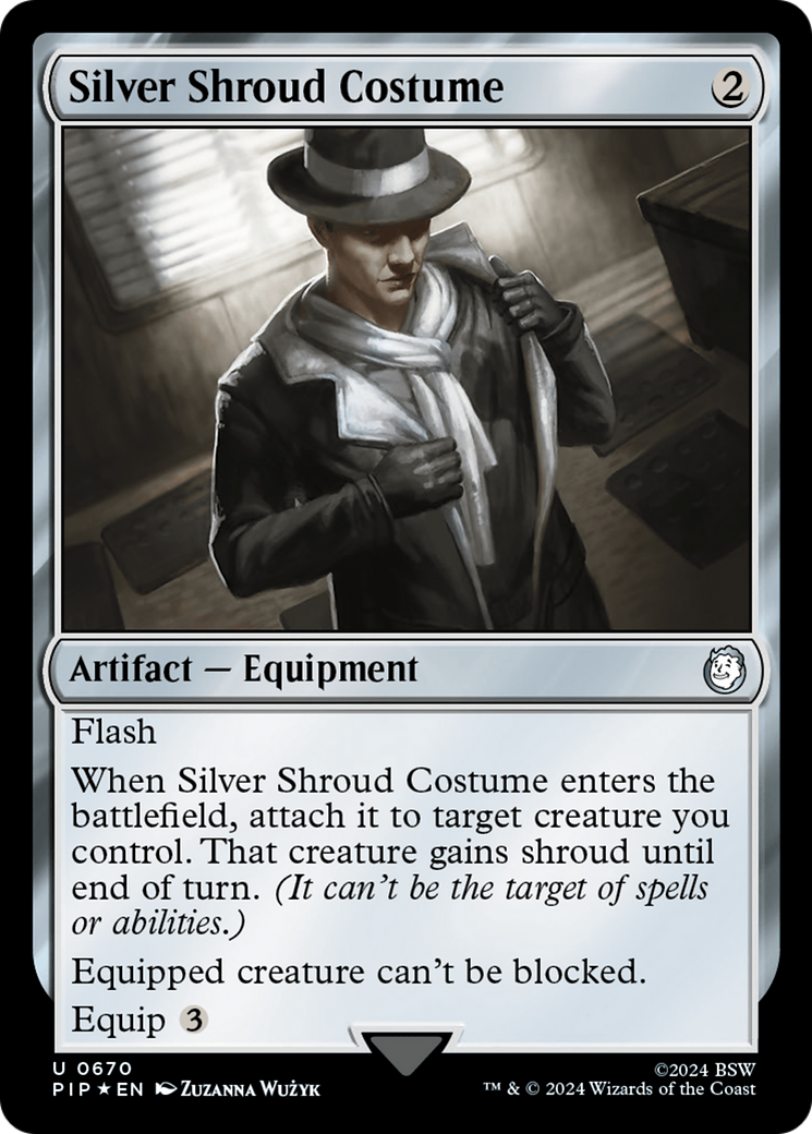 Silver Shroud Costume (Surge Foil) [Fallout] - Trinity Hobby