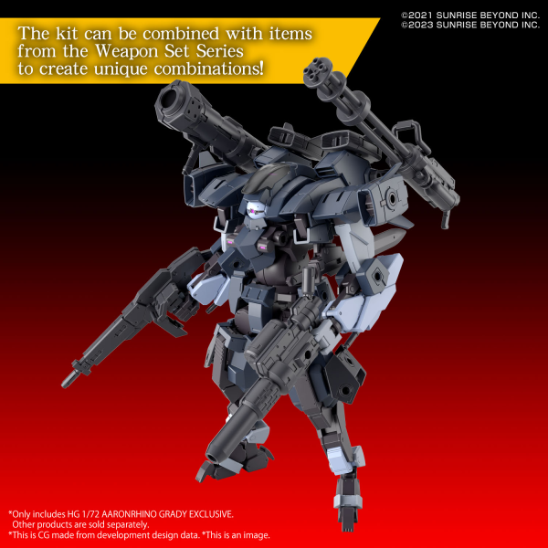 BANDAI Hobby HG 1/72 AARONRHINO GRADY EXCLUSIVE - Trinity Hobby