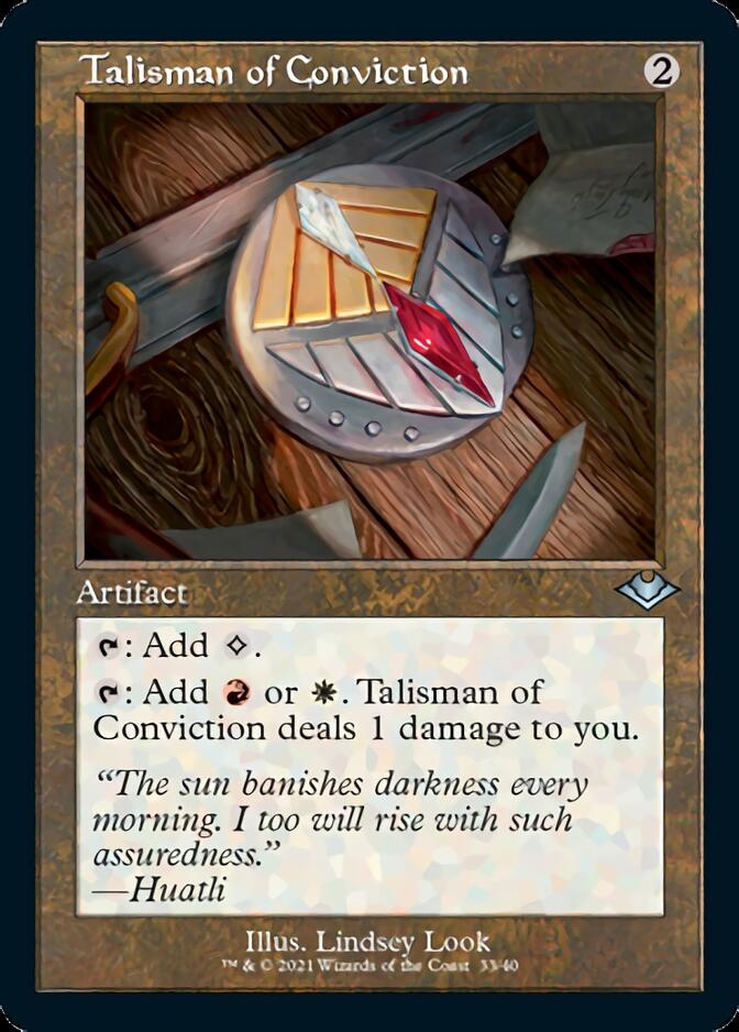 Talisman of Conviction (Retro Foil Etched) [Modern Horizons] - Trinity Hobby