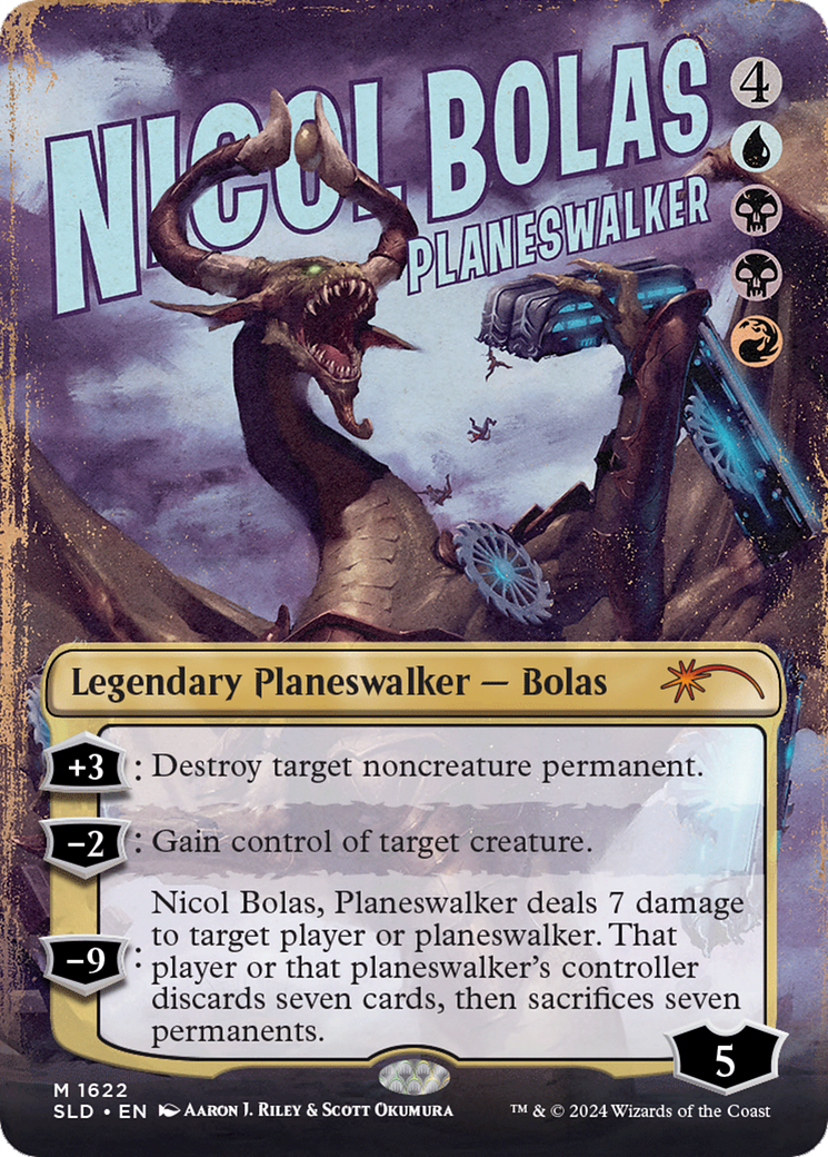 Nicol Bolas, Planeswalker  [Foil]  (SLD-1622) - [Secret Lair Drop] (Borderless) - Trinity Hobby