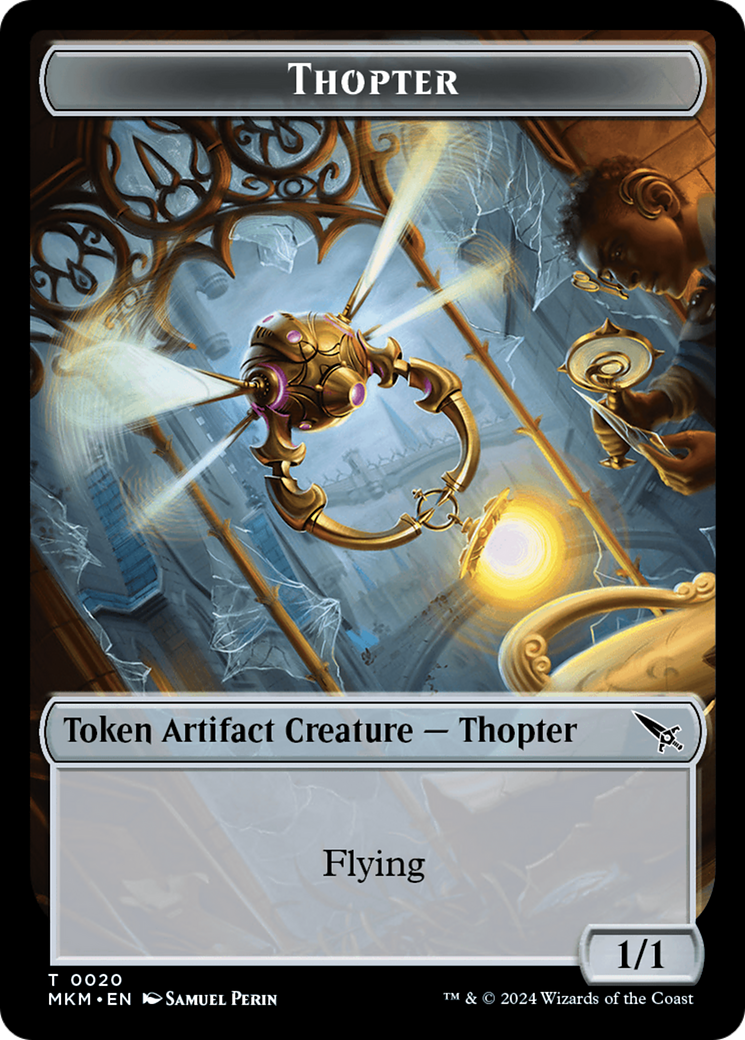 Mécanoptère (0020) // Jeton double face végétal [Meurtres à Karlov Manor Tokens] 