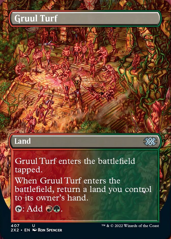 Gruul Turf (Borderless Alternate Art) [Double Masters 2022] - Trinity Hobby