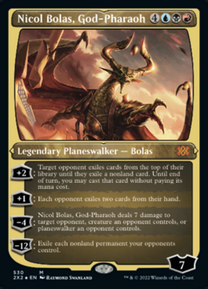 Nicol Bolas, God-Pharaoh (Foil Etched) [Double Masters 2022] - Trinity Hobby
