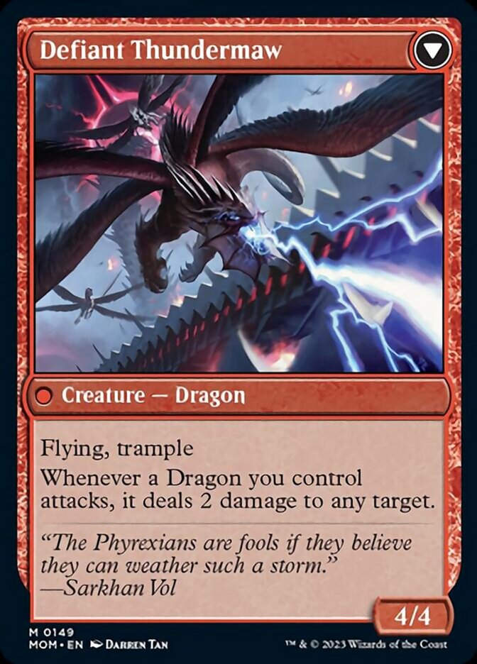 Invasion of Tarkir // Defiant Thundermaw [March of the Machine] - Trinity Hobby