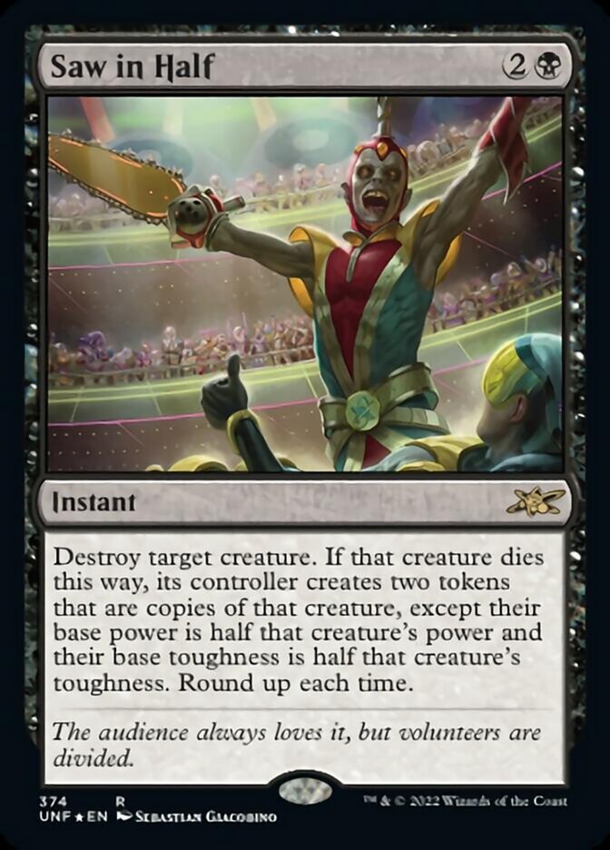 Saw in Half (Galaxy Foil) [Unfinity] - Trinity Hobby