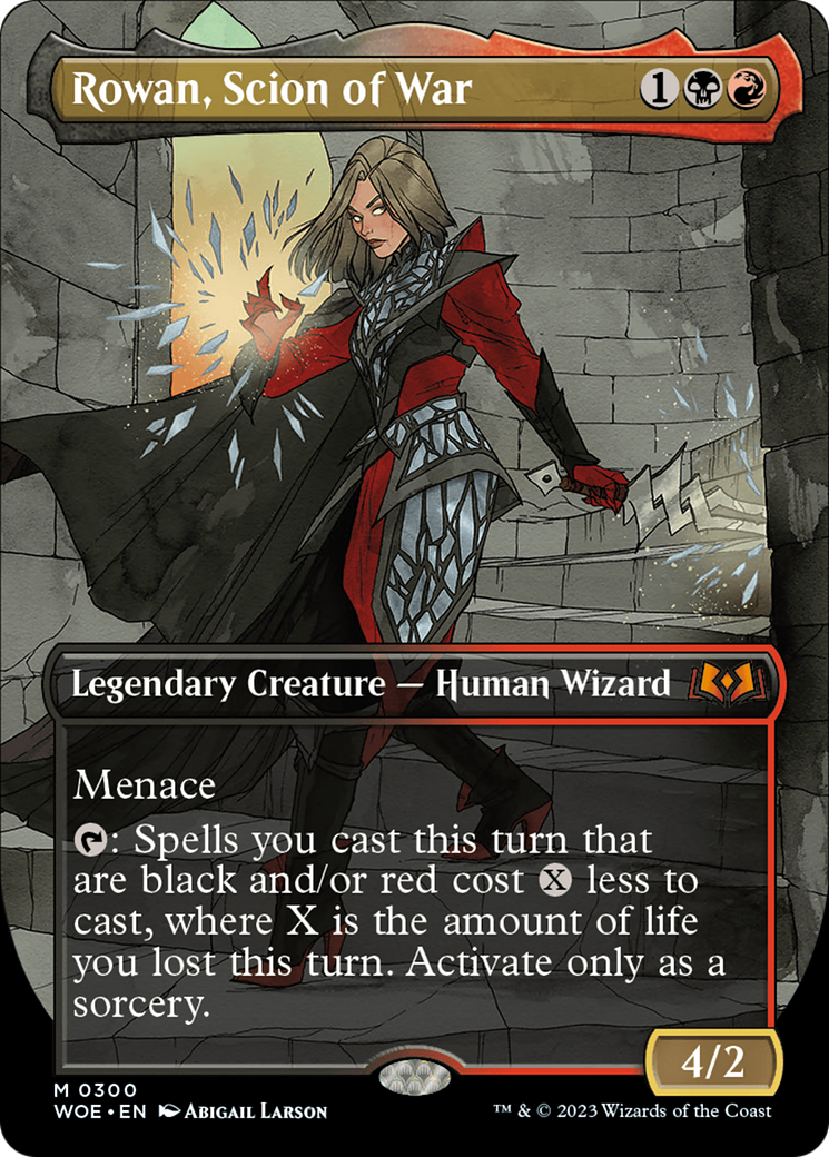 Rowan, Scion of War (Borderless Alternate Art) [Wilds of Eldraine] - Trinity Hobby