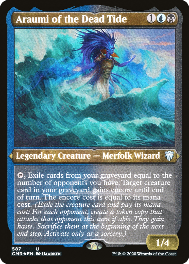 Araumi of the Dead Tide (CMR-587) - [Commander Legends] Foil - Trinity Hobby