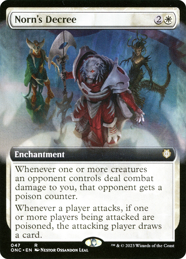 Norn's Decree (Extended Art) [Phyrexia: All Will Be One Commander] - Trinity Hobby