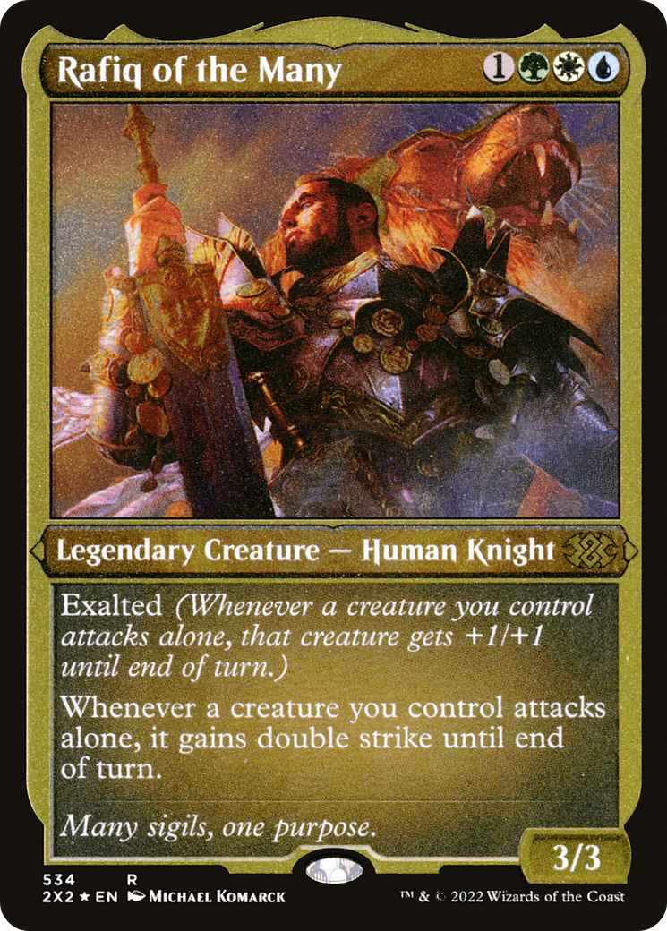 Rafiq of the Many (Foil Etched)  [Foil]  (2X2-534) - [Double Masters 2022] - Trinity Hobby