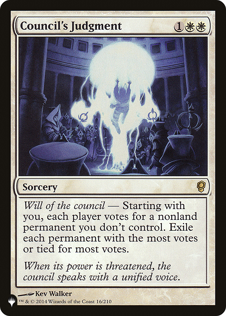 Council's Judgment [The List] - Trinity Hobby
