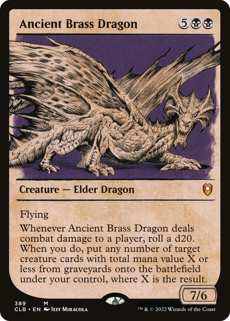 Ancient Brass Dragon (Showcase) [Commander Legends: Battle for Baldur's Gate] - Trinity Hobby